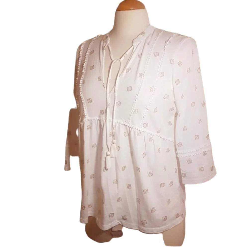 Boden Manderin collar 3/4 sleeve babydoll
